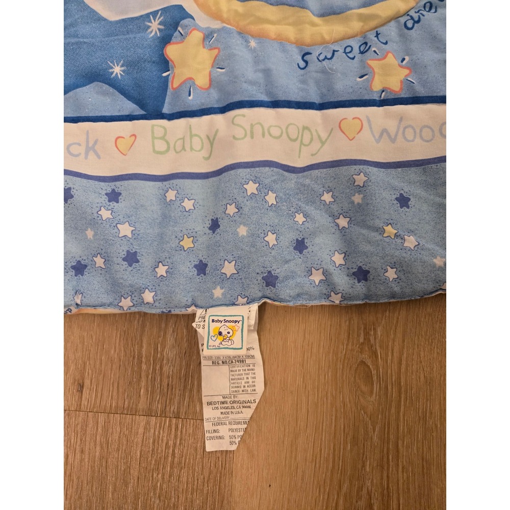 Vintage Baby Snoopy & Woodstock Bedtime Originals Comforter Blanket  Crib Size - Picture 3 of 3